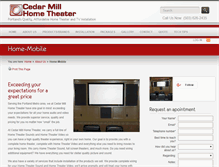 Tablet Screenshot of cedarmillhometheater.com